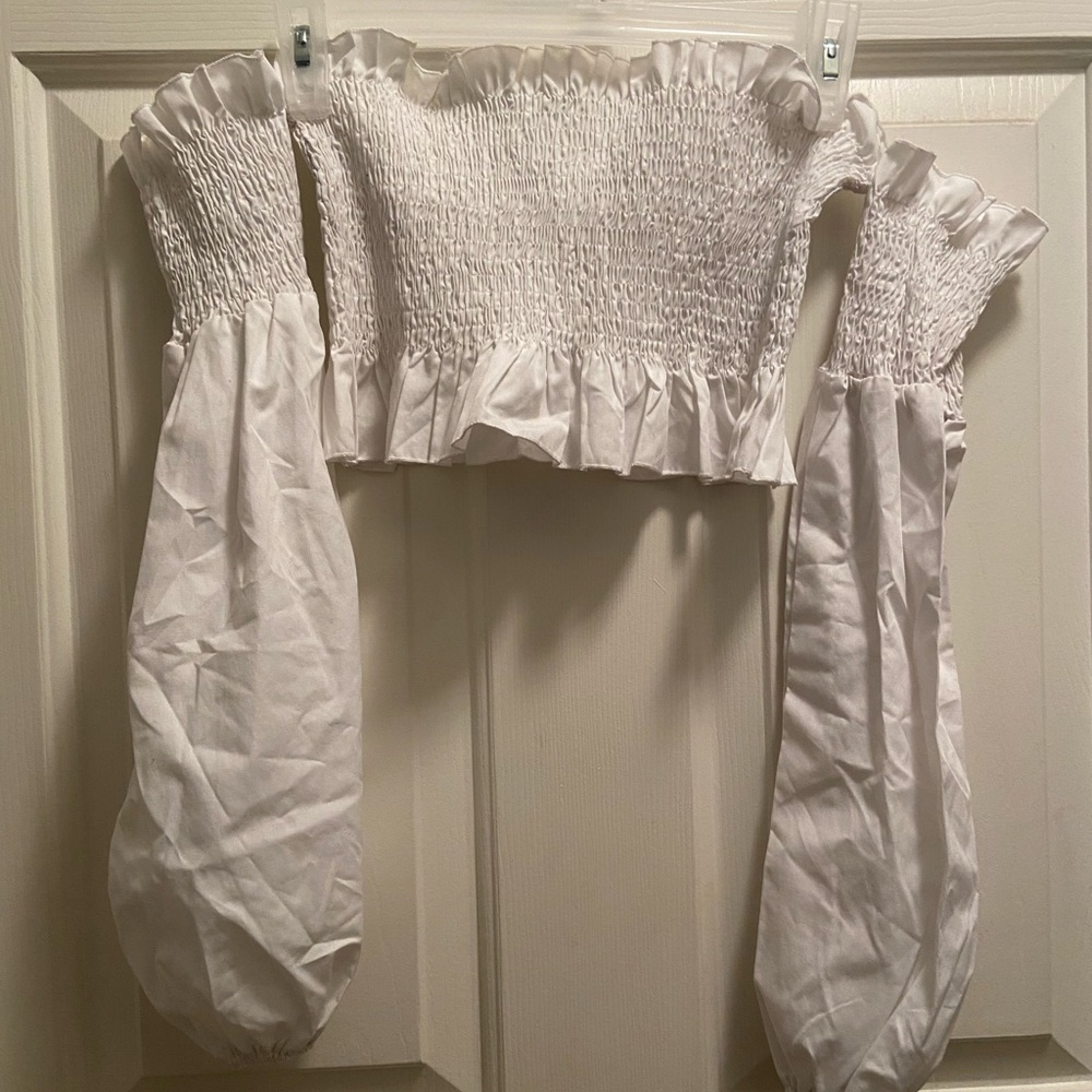 Strapless Top with Sleeves